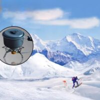 Кемпинговая печь, раздельная ветрозащитная переносная печь, горелка для походов, печь для пикника, духовка — изображение 5