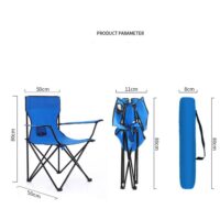 Folding chair portable, fishing chairs, folding camping chair with armrests, beach, folding chair with backrest - Image 5