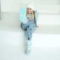 Children's waterproof boots/Children's thermal shoes/boots/Children's shoes/Thick velvet waterproof rain and snow winter snow boots/Bot baby boot warm lining children's boots (boots) - Image 4