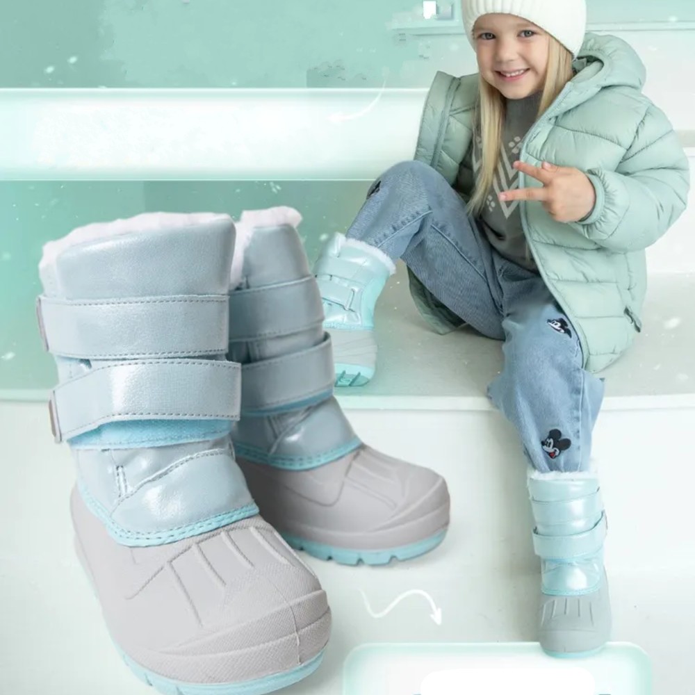 Children's waterproof boots/Children's thermal shoes/boots/Children's shoes/Thick velvet waterproof rain and snow winter snow boots/Bot baby boot warm lining children's boots (boots) - Image 1