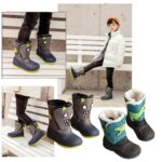Детские водонепроницаемые ботинки/детская термообувь bot/Детские теплые ботинки/Детская обувь/Толстые бархатные водонепроницаемые зимние ботинки для дождя и снега/Bot baby boots утепленные детские ботинки (сапожки)