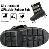 Детские водонепроницаемые ботинки/Детская термообувь/сапоги/Детская обувь/Толстые бархатные водонепроницаемые зимние ботинки для дождя и снега/Bot baby boots утепленные детские ботинки (сапожки) — изображение 4