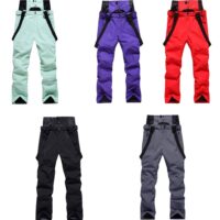 Лыжные штаны, зимние водонепроницаемые штаны, ветрозащитные штаны для сноуборда, зимняя одежда из двух предметов для спорта, походов