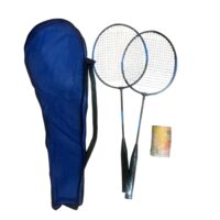 ბადმინტონის ნაკრები 2 ჩოგანი ჩასადებ ჩანთაში, ბადმინტონის ბურთი/ტენისის ჩოგანი/სპორტი