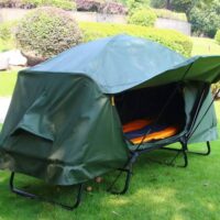 Foldable Camping Off-ground Tent, Elevated Tent Cot with Camping Bed, with Collapsible Aluminum Frame, for Outdoor Camping Hiking Single/Double - Image 19