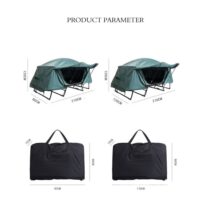 Foldable Camping Off-ground Tent, Elevated Tent Cot with Camping Bed, with Collapsible Aluminum Frame, for Outdoor Camping Hiking Single/Double - Image 4