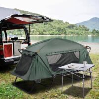 Foldable Camping Off-ground Tent, Elevated Tent Cot with Camping Bed, with Collapsible Aluminum Frame, for Outdoor Camping Hiking Single/Double - Image 20