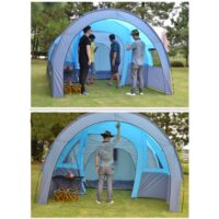 სალაშქრო კარავი (5-8 ადგილიანი) , ერთოთახიანი და ორსაცხოვრებელი კარავი/მრავალკაციანი საკემპინგო დიდი კარავი/სალაშქრო კარვები/ტენტები, წყალგაუმტარი კარავი ლაშქრობისთვის, პიკნიკისთვის - Image 10