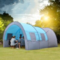 სალაშქრო კარავი (5-8 ადგილიანი) , ერთოთახიანი და ორსაცხოვრებელი კარავი/მრავალკაციანი საკემპინგო დიდი კარავი/სალაშქრო კარვები/ტენტები, წყალგაუმტარი კარავი ლაშქრობისთვის, პიკნიკისთვის - Image 2