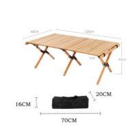 გასაშლელი პორტატული მაგიდა (სალაშქრო მაგიდა, საპიკნიკე მაგიდა,ლაშქრობა) გარე მყარი ხის დასაკეცი პორტატული მაგიდები - Image 3