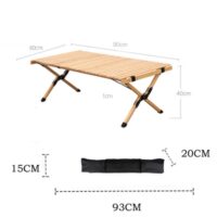 გასაშლელი პორტატული მაგიდა (სალაშქრო მაგიდა, საპიკნიკე მაგიდა,ლაშქრობა) გარე მყარი ხის დასაკეცი პორტატული მაგიდები - Image 4