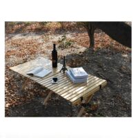 გასაშლელი პორტატული მაგიდა (სალაშქრო მაგიდა, საპიკნიკე მაგიდა,ლაშქრობა) გარე მყარი ხის დასაკეცი პორტატული მაგიდები - Image 13