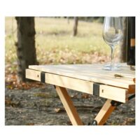 გასაშლელი პორტატული მაგიდა (სალაშქრო მაგიდა, საპიკნიკე მაგიდა,ლაშქრობა) გარე მყარი ხის დასაკეცი პორტატული მაგიდები - Image 15