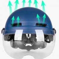 ველოსიპედის ჩაფხუტი, უნივერსალური ჩაფხუტი ყველა სეზონისთვის სათვალით და უკანა ფარებით, უნისექსი ველოსიპედის ჩაფხუტი - Image 2