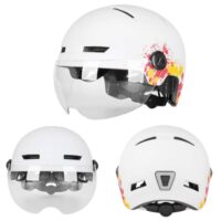 ველოსიპედის ჩაფხუტი, უნივერსალური ჩაფხუტი ყველა სეზონისთვის სათვალით და უკანა ფარებით, უნისექსი ველოსიპედის ჩაფხუტი - Image 8