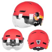 ველოსიპედის ჩაფხუტი, უნივერსალური ჩაფხუტი ყველა სეზონისთვის სათვალით და უკანა ფარებით, უნისექსი ველოსიპედის ჩაფხუტი - Image 7