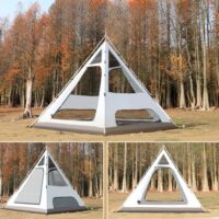 Палатка, полностью автоматическая палатка для отдыха на открытом воздухе, палатка для кемпинга, непромокаемая, быстрооткрывающаяся, палатка с пирамидальной дверью — изображение 2