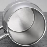 Термо кружка 450/500 мл Стакан для напитков двойная пивная кружка из нержавеющей стали для кемпинга кружки на открытом воздухе, кофейная кружка в западном стиле с ручкой, изолированная переносная кружка для воды — изображение 4