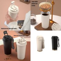 Термокружка 530 мл из нержавеющей стали шейкер термос c 6-12 часовый для всех типов напитков Спортивный термос с трубочкой, шейкер бутылка для холодной и горячей воды. — изображение 10