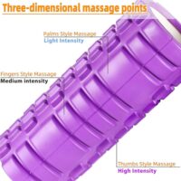 ფიტნეს როლერი 33 სმ აღდგენისთივს როლერი ღრმა ქსოვილების მასაჟის როლიკერი სპორტდარბაზისთვის. ზურგის, კისრის და მუხლის ტკივილის შემამსუბუქებელი როლიკერი. იოგას, ფიტნეს ვარჯიშის როლიკერი, კუნთების მასაჟის აღჭურვილობა, კუნთების აღდგენა, გაწელვა. - Image 5