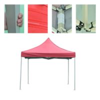 2X2 გასაშლელი ფანჩატური რკინის (4 კუთხა) ნაცრისფერი კონსტრუქციით ტენტი წყალგაუმტარი ბრეზენტი წითელი ლურჯი ტენტები/გასაშლელი ტენტი რკინის კონსტრუქციით/გადასაფარებელი ბრეზენტით (4 კუთხა,ოთხკუთხა) - Image 5