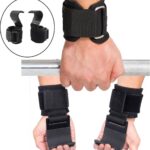 2 PC Weight Lifting Hooks - Heavy Duty Lifting Wrist Straps with Wrist Wraps, Deadlift Straps for Power Lifting and Strength Training, Lifting Grips for Weightlifting, Gym, Workout and Pull Ups