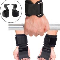 2 PC Weight Lifting Hooks - Heavy Duty Lifting Wrist Straps with Wrist Wraps, Deadlift Straps for Power Lifting and Strength Training, Lifting Grips for Weightlifting, Gym, Workout and Pull Ups