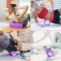 ფიტნეს როლერი 33 სმ აღდგენისთივს როლერი ღრმა ქსოვილების მასაჟის როლიკერი სპორტდარბაზისთვის. ზურგის, კისრის და მუხლის ტკივილის შემამსუბუქებელი როლიკერი. იოგას, ფიტნეს ვარჯიშის როლიკერი, კუნთების მასაჟის აღჭურვილობა, კუნთების აღდგენა, გაწელვა. - Image 12