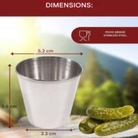 70ml stainless steel tumblers, small hiking tumblers, 4 stainless steel tumblers with leather pouch and zipper, stainless steel shot glasses, small stainless steel tumbler set, small metal tumblers - Image 6