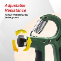 ესპანდერი რეგულირებადი ხელის სახელურების გამაძლიერებელი, წინააღმდეგობის - 5-60 კგ (პლასტმასი) | წინამხრის და თითების ვარჯიში | ჩაშენებული მრიცხველი | ერგონომიული, პორტატული, მსუბუქი | (უნისექსი) - Image 16