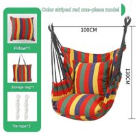 Портативное кресло-гамак, кресло-качели для кемпинга, туристический пляжный гамак, подвесные качели для помещений, садовая мебель Гамак-кресло-качели, подвесное сиденье, кресло для отдыха в помещении и на открытом воздухе с веревками — изображение 9