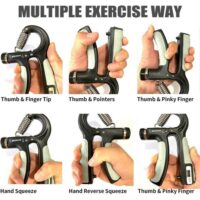 ესპანდერი რეგულირებადი ხელის სახელურების გამაძლიერებელი, წინააღმდეგობის - 5-60 კგ (პლასტმასი) | წინამხრის და თითების ვარჯიში | ჩაშენებული მრიცხველი | ერგონომიული, პორტატული, მსუბუქი | (უნისექსი) - Image 14