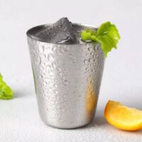 70ml stainless steel tumblers, small hiking tumblers, 4 stainless steel tumblers with leather pouch and zipper, stainless steel shot glasses, small stainless steel tumbler set, small metal tumblers - Image 5