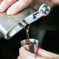 70ml stainless steel tumblers, small hiking tumblers, 4 stainless steel tumblers with leather pouch and zipper, stainless steel shot glasses, small stainless steel tumbler set, small metal tumblers - Image 8