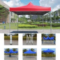 2X2 გასაშლელი ფანჩატური რკინის (4 კუთხა) ნაცრისფერი კონსტრუქციით ტენტი წყალგაუმტარი ბრეზენტი წითელი ლურჯი ტენტები/გასაშლელი ტენტი რკინის კონსტრუქციით/გადასაფარებელი ბრეზენტით (4 კუთხა,ოთხკუთხა) - Image 11