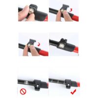 Треккинговая палка 63-135 см для скандинавской ходьбы, алюминиевые складные треккинговые палки, трёхсекционная, прямая ручка, сверхлёгкая телескопическая, для пешего туризма, кемпинга, треккинга, алюминиевый сплав 7075 — изображение 12