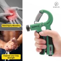 ესპანდერი რეგულირებადი ხელის სახელურების გამაძლიერებელი, წინააღმდეგობის - 5-60 კგ (პლასტმასი) | წინამხრის და თითების ვარჯიში | ჩაშენებული მრიცხველი | ერგონომიული, პორტატული, მსუბუქი | (უნისექსი) - Image 18