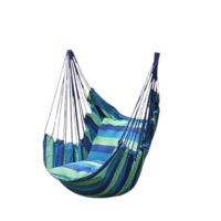Портативное кресло-гамак, кресло-качели для кемпинга, туристический пляжный гамак, подвесные качели для помещений, садовая мебель Гамак-кресло-качели, подвесное сиденье, кресло для отдыха в помещении и на открытом воздухе с веревками — изображение 3