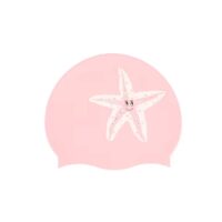 Шапочка для плавания, силиконовая шапочка для плавания, розовая морская звезда, плавание