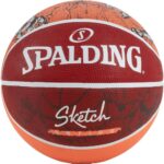 Basketball Spalding Sketch Series Dribble Original Size 7, Outdoor/Indoor Synthetic Rubber Basketballs