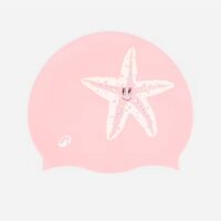 Шапочка для плавания, силиконовая шапочка для плавания, розовая морская звезда, плавание — изображение 2