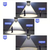 ფანარი, მზის ენერგიაზე მომუშავე განათების რეჟიმებით, ასევე სხვადასხვა ფერის ლენტებით - Image 3